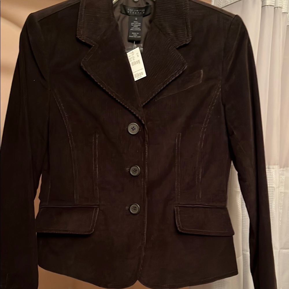 The Limited Brown Corduroy Blazer with Notched Lapels